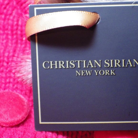 NWT Girls Christian Soriano Red Knit Coat Jacket Faux Fur Trim SZ 5-6 - Picture 7 of 7